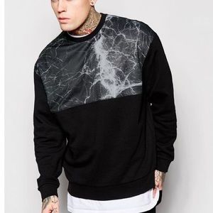 Lighting print crew neck sweatshirt ASOS
